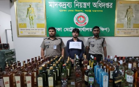 রাজধানীতে বিদেশি মদসহ মাদক কারবারি গ্রেপ্তার