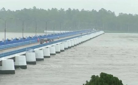 পাহাড়ি ঢল ও ভারী বৃষ্টিপাতে বাড়ছে তিস্তার পানি