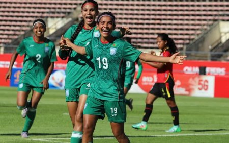 তৃষ্ণার হ্যাটট্রিকে ৮ গোলে জয় বাংলাদেশের নারীদের