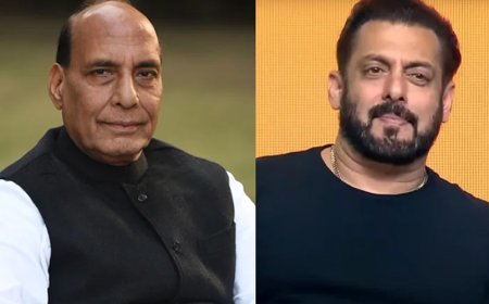 প্রতিরক্ষামন্ত্রী রাজনাথ সিংয়ের  বাসভবনে সালমান খান