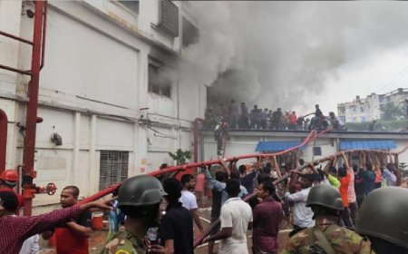 আশুলিয়ায় পোশাক কারখানায় আগুন